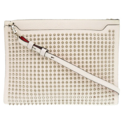 AUTHENTIQUE Christian Louboutin 2WAY sac pochette ciel pochette clous à pointes sac mode à bandoulière