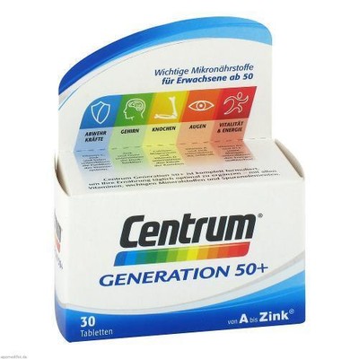 CENTRUM Generation 50+ A-Zink Tabletten 30 St