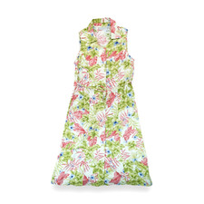 Jaclyn Smith Vintage Tropical Floral Sleevele...