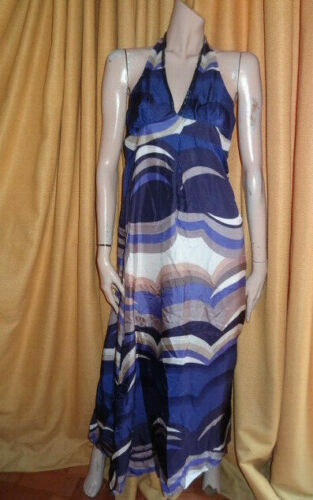 Kookai brown and cream 100% silk maxi halter dress AU8/US4 | eBay UK Kookai brown and cream 100% silk maxi halter dress AU8/US4 | eBay UK
