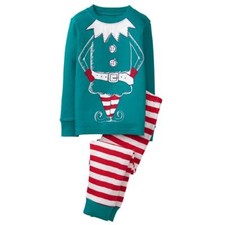 NWT Gymboree Trompe Holiday Elf Gymmies Sleep Set Christmas Pajamas Boys 8