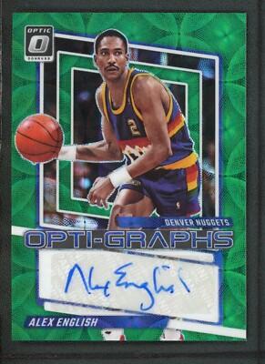 2023-24 ALEX ENGLISH AUTO PANINI DONRUSS OPTIC OPTI GRAPHS CHOICE GREEN