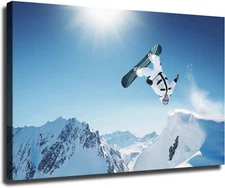 Snowboarding Poster HD Printing Picture Personalized Wall Art Suitable