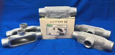O-Z/GEDNEY 1''  CONDUIT BODIES TYPE T CAT# T-100G (QTY OF 5)