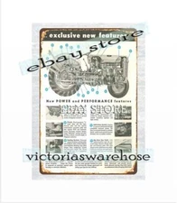 1954 rustic barnyard 35 tractor Barnyard Farm House tin sign desk plaques