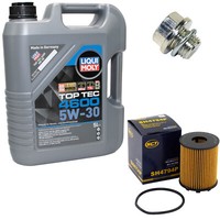 MotoröL Set 5W-30 5 Liter + ÖLfilter SH 4794 P + Schraube FüR Suzuki Wagon R+