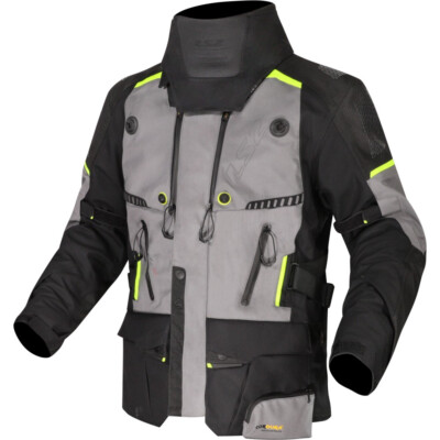 LS2 APOLLO MAN schwarz grau gelb Motorradjacke wasserdicht CE AAA Gr. XXL