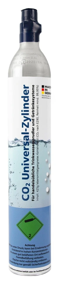 Soda CO2 Universal-Zylinder, 425 g Kohlensäure für bis zu 60 Liter Wasser - Bild 2 von 4