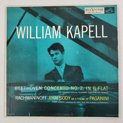William Kapell Beethoven Concerto No.2, Rachmaninoff Paganini RCA Victor LM-9026