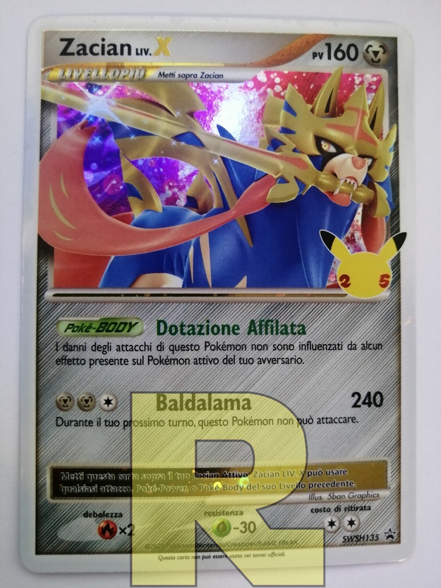 Zacian Lv. X / Lv.X Great Party SWSH135 Rare Holo Foil Pokemon