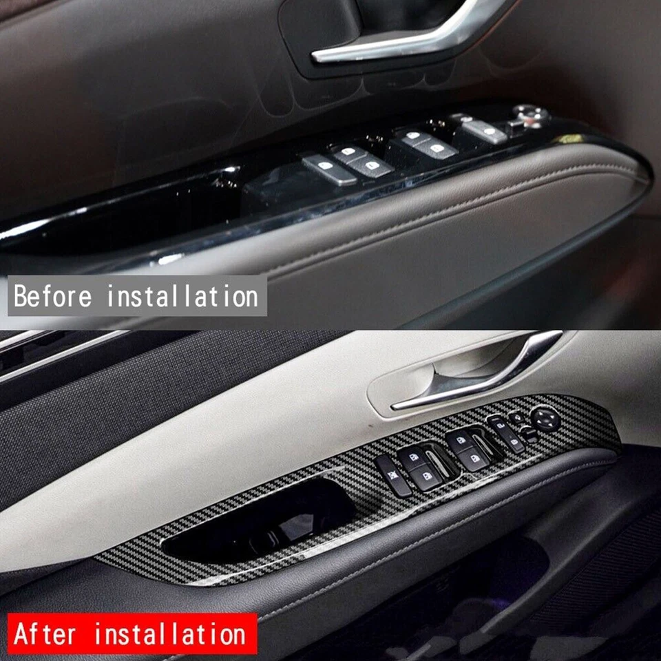 Para Hyundai Tucson Puerta Ventana Vidrio Elevador Cubierta Panel Botón Interruptor Placa Borde  Foto 3 de 4
