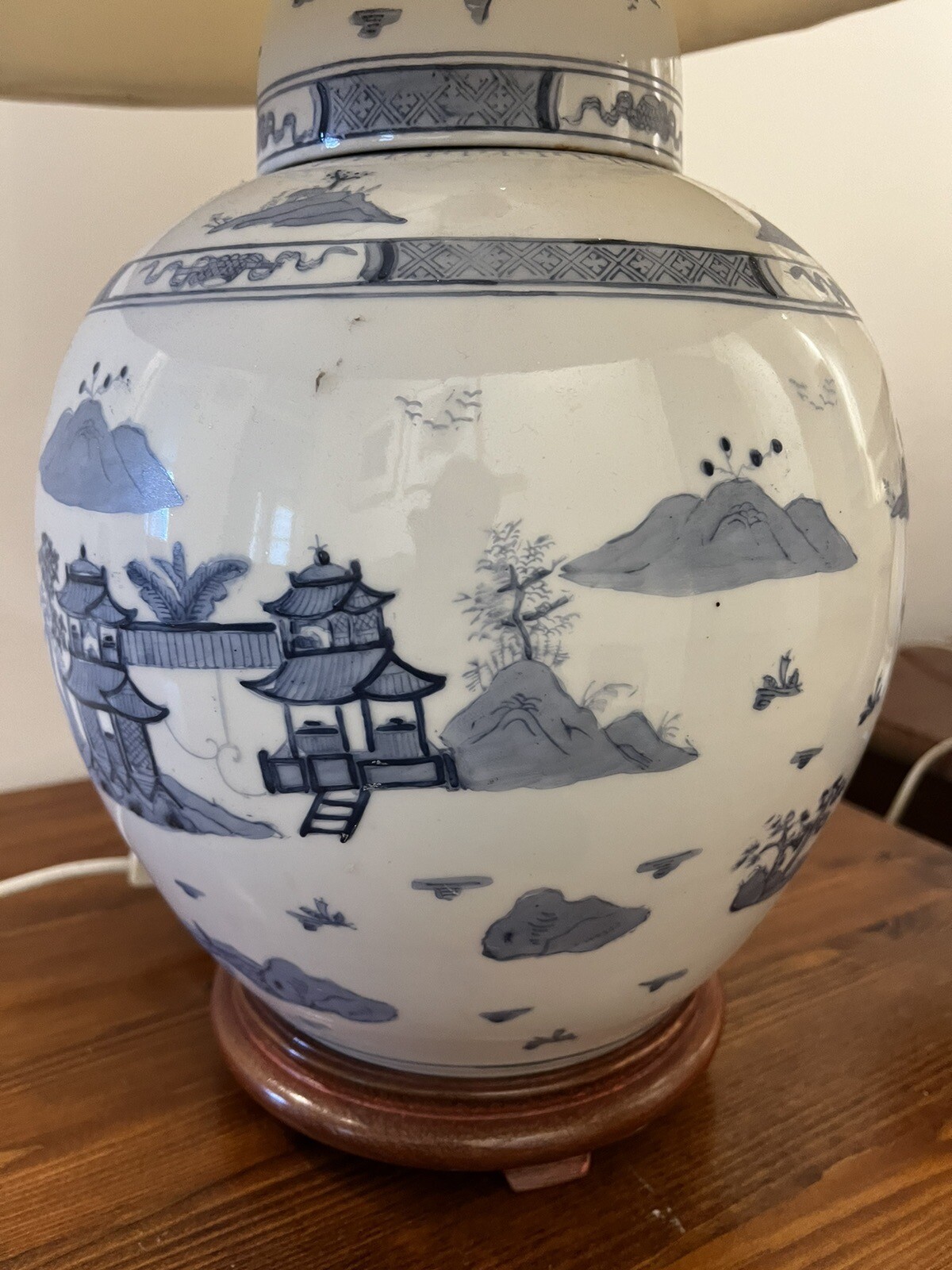 large Chinese vase ornamental table lamp eBay