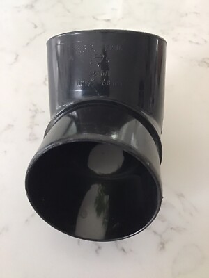 2x HBP Fallrohr 112,5 Bogen 68mm schwarz