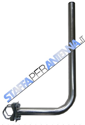 Shelly - Staffa a morsetto per albero | 1 – 2 | 8 dadi per antenna universale in acciaio | Kit di montaggio a parete TV | Passanti