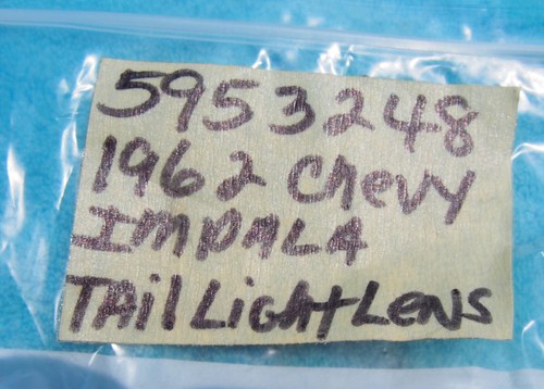 OEM 1962 Chevrolet Impala Tail Lamp Lens GUIDEX GM #5953248 Belair Biscayne - Picture 2 of 9