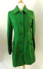 Tulle Anthropologie Women's Size M Green Winter-fall Lined Retro Print Coat Y2k