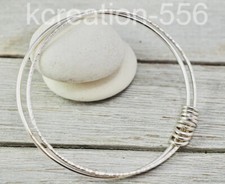 2 PCs Bangles 925 Sterling Silver Bangle Silver Link Stacking Bangle Jewelry 5K2