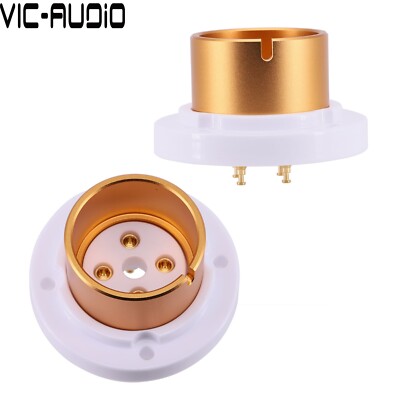 2PC EIZZ Jumbo 4pin Ceramic Tube Socket for 845 211 805 FU5 810 Tube Base Socket