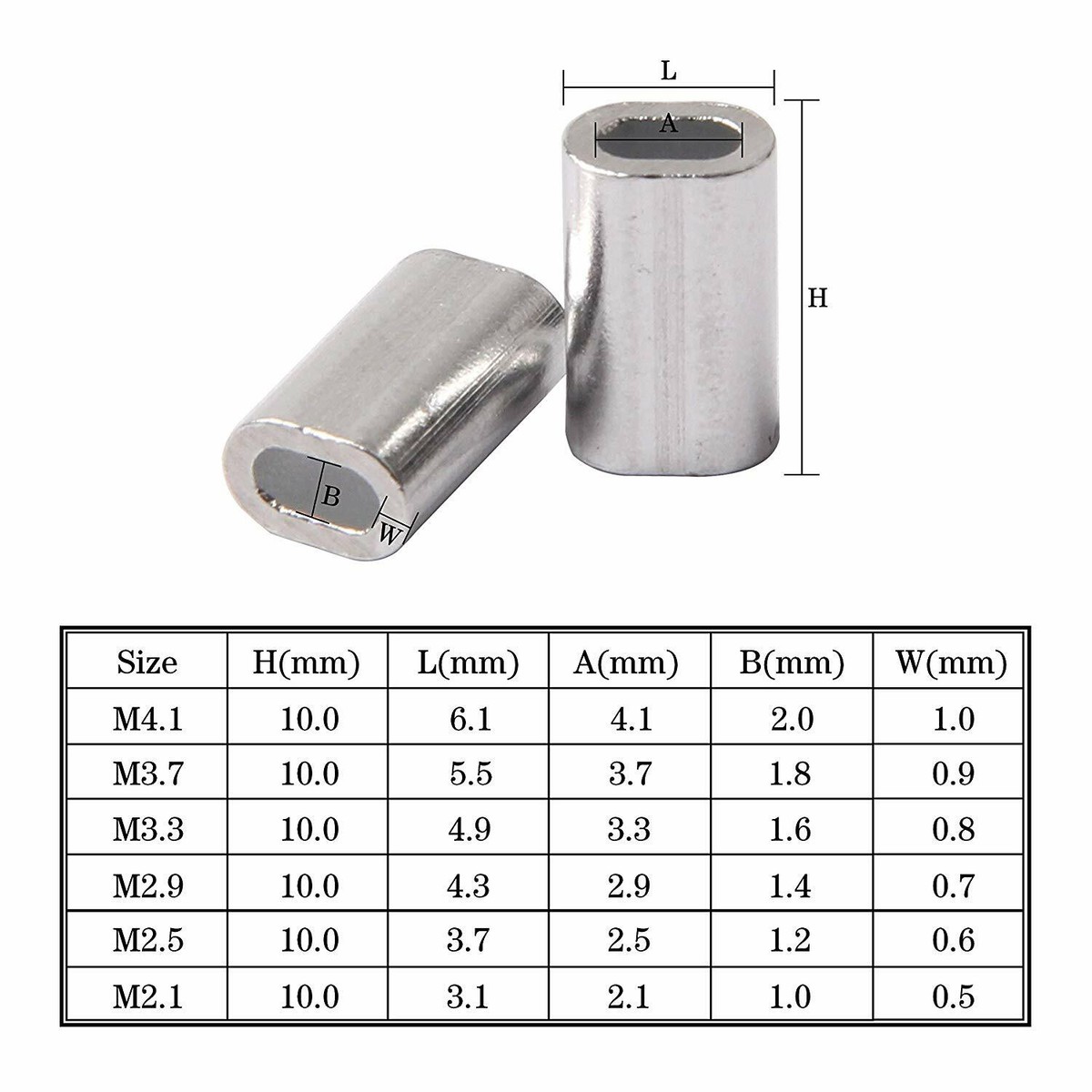 Fluorocarbon Leader Line 500pcs Aluminum Crimp Sleeves Kit