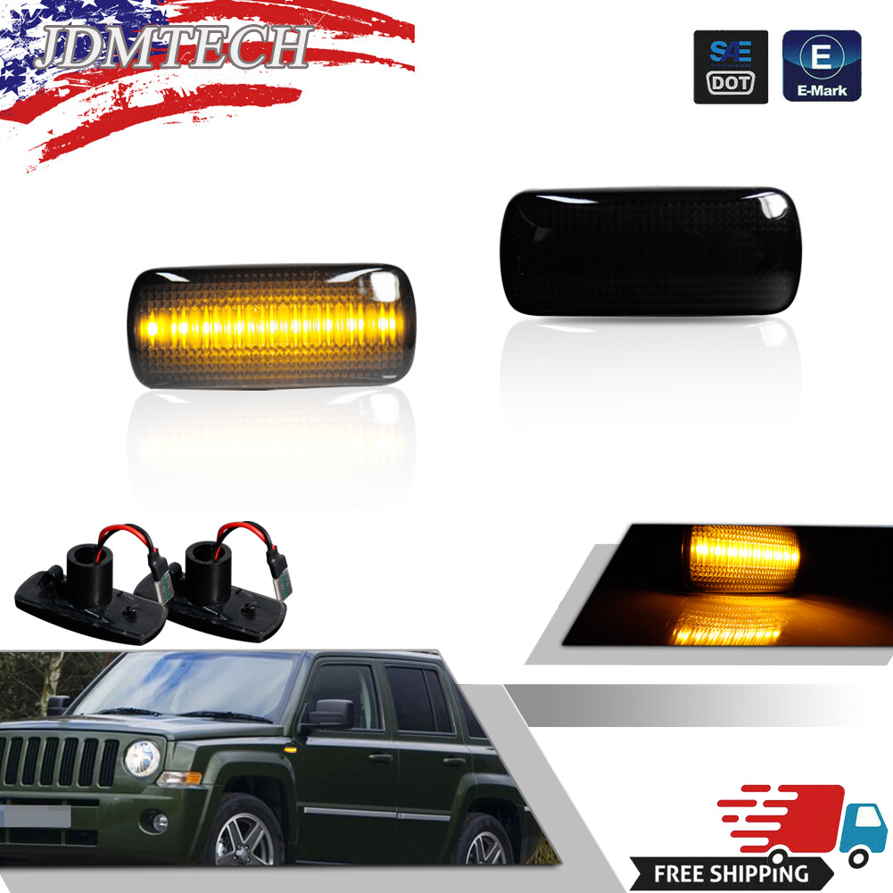 LEDフロントサイドマーカークリアー　Jeep パトリオット LEDフロントサイドマーカークリアー Jeep パトリオット 2Pcs LED