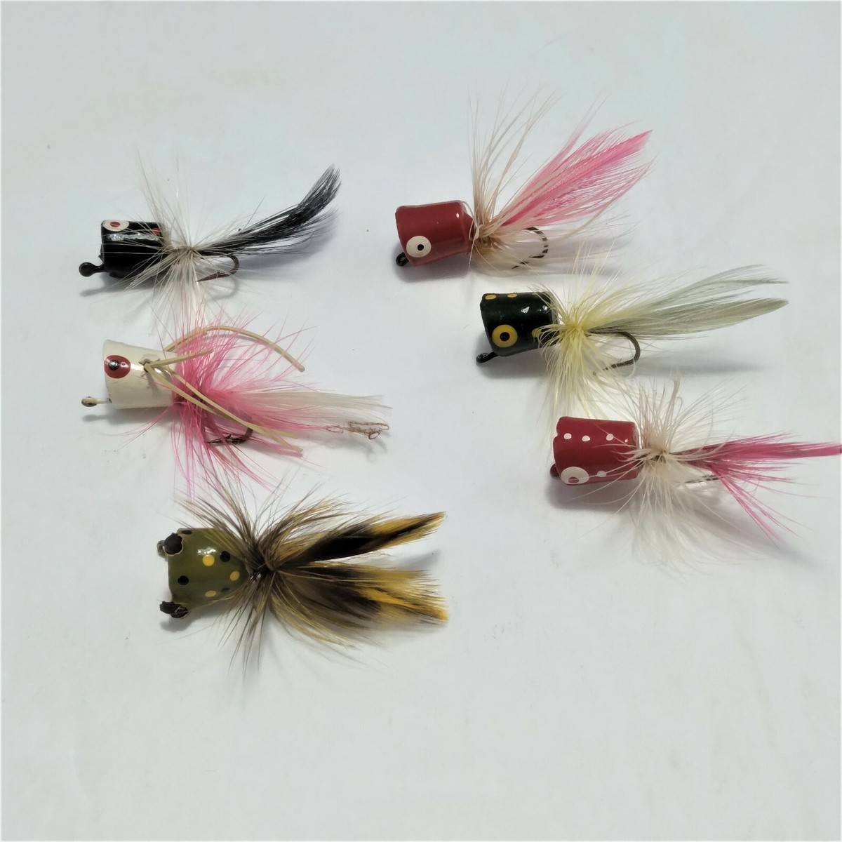 VINTAGE Fly Fishing Top Water Popper Flies for Bass Panfish