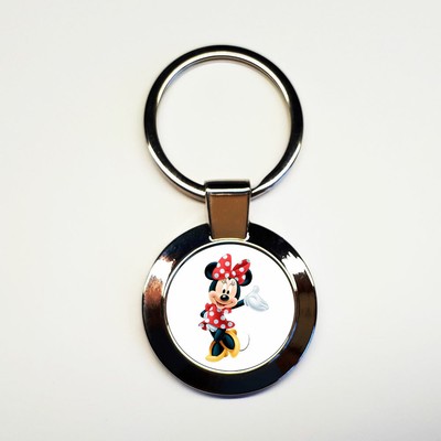 Mini Round Stainless Steel Keychain