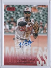 2018 Stadium Club Red Foil Auto Tim Beckham #SCA-TB Baltimore Orioles 41/50