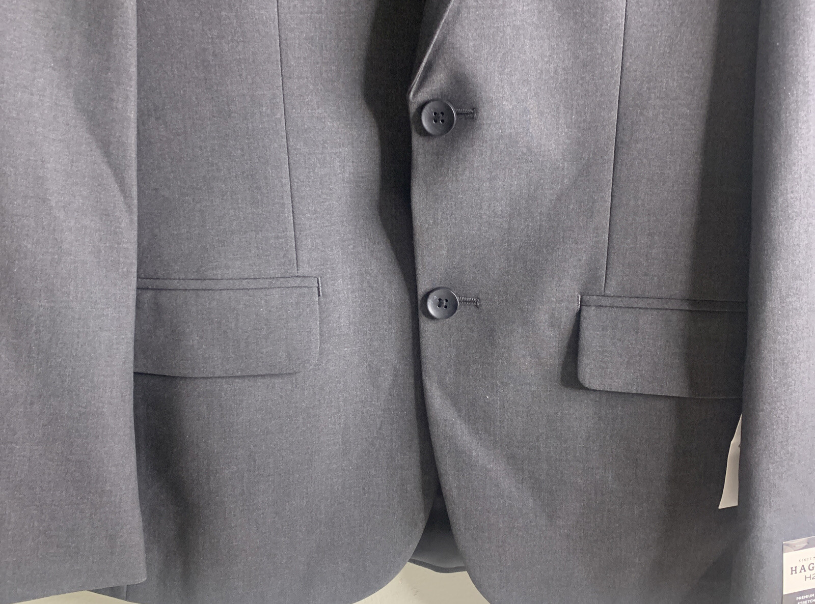 Haggar+H26+Men27s+Slim+Fit+Premium+Stretch+Suit+Jacket++Charcoal