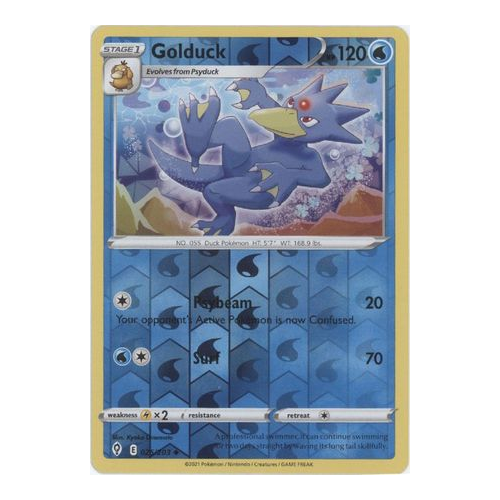 Golduck 025/203 Reverse Holo Evolving Skies Pokemon Cards TCG Pack Fresh Mint - Picture 1 of 3