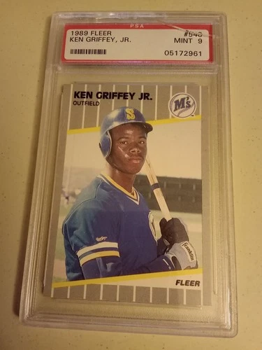 1989 Fleer Ken Griffey Jr. #548 Graded PSA 9 Mint Rookie (cracked case)