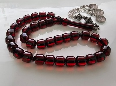 Amber bakelite Prayer Worry Beads Baga Subha Tasbih Tasbeeh FATURAN