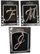 Harvey Lewis Swarovski Crystal Letter J F M Initial Monogram Holiday Ornaments