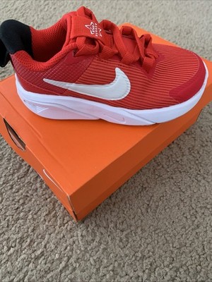 New Nike Star Runner 4 NN (TD)  Toddler Size 7c Red & White Lightweight Slip On