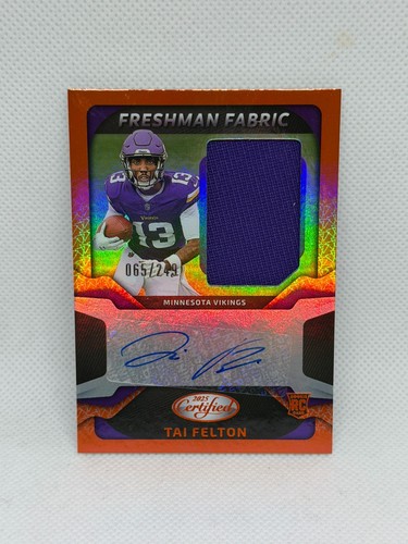 2025 Panini Certified - New Generation Jerseys Mirror Tai Felton #NGJ-TAF Orange
