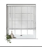 Habitat Wooden White 50mm Slat Venetian Tape Blind - 60cm Width X 160cm Drop