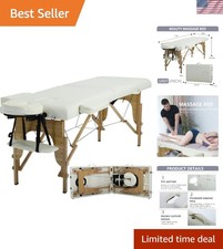 Elegant 24" Massage Bed - Portable Spa Table with Face Cradle for Estheticians