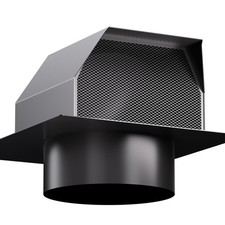 4in Roof Vent Cap Galvanized Steel Watertight Airflow Exhaust Vent with Damper