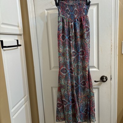 Show Me Your Mumu Wide Leg Boho Sheer Pants Size Small