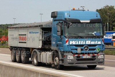 LKW Foto Mercedes-Benz Axor Kippanhänger Deutschland blau Willi Betz STRA #p1yn