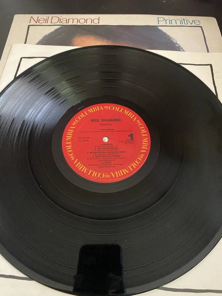 NEIL DIAMOND PRIMITIVE 12" LP Vinyl RECORD CBS 1984 Nm Shrink Wrap - Image 3 of 4