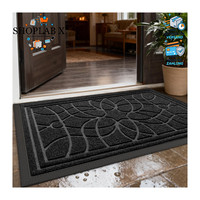 FußMatte Rutschfest Schwarz 60X90 Cm Waschbar Schmutzfangmatte Innen AußEn