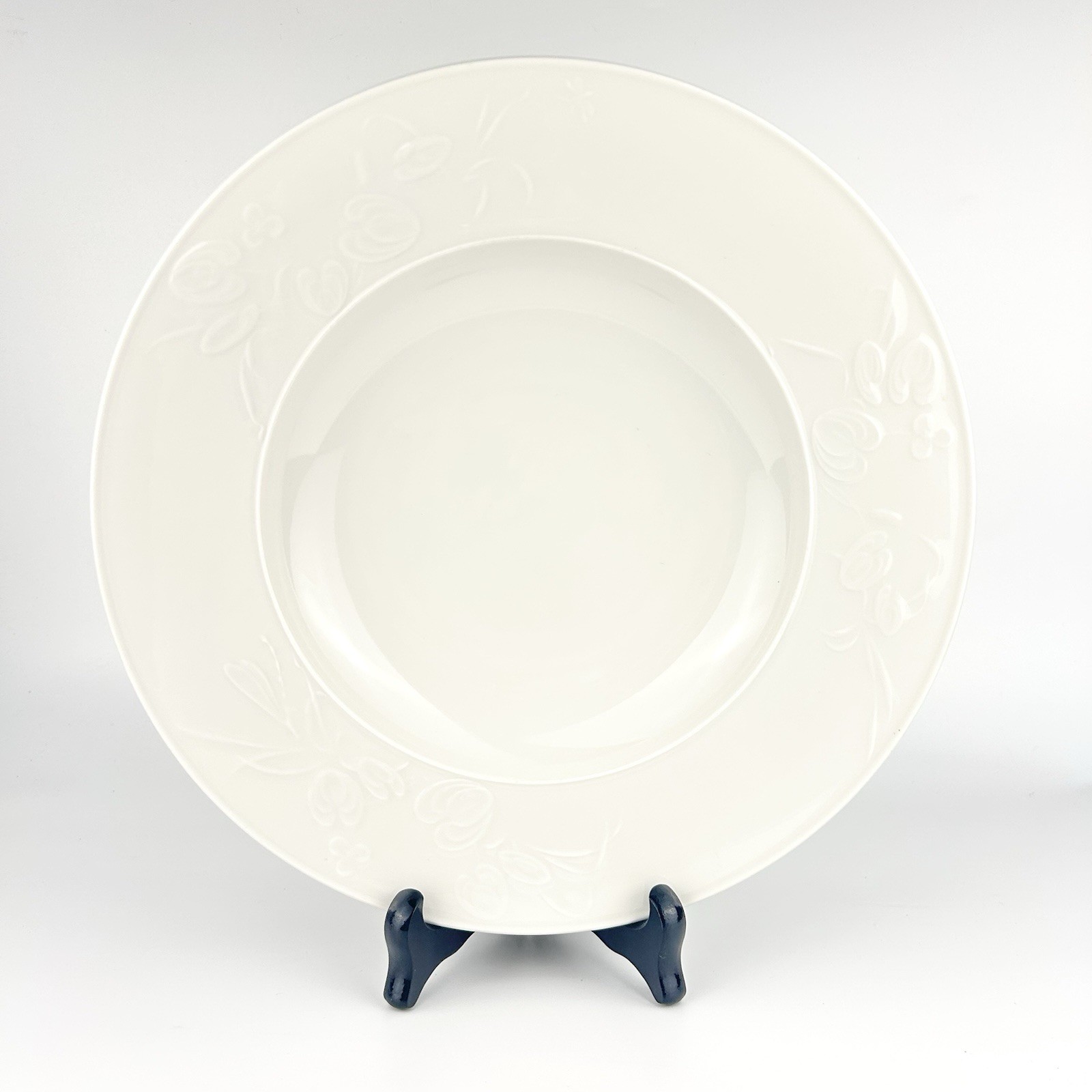 KPM Feldblume Soup Plate Bowl Field Flower Insects Berlin Germany Chipped