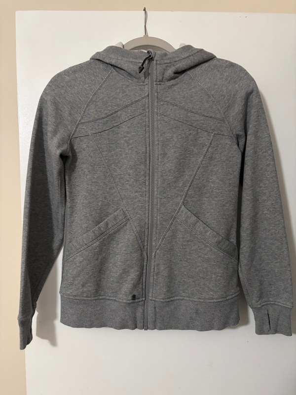 Pre Owned Ivivva Girl Grey Zip Hoodie Size 12