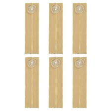 6Pcs, Elastic Pants Waist Extenders Button Extenders Khaki 3.4x1inch