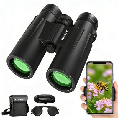 12x50 Fernglas für Erwachsene HD Wasserdicht FMC-Objektiv mit Smartphone-Adapter