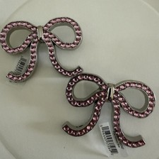 Crocs Jibbitz Bling Pink Rhinestone Bridal Bow Shoe Charms Set Of 2
