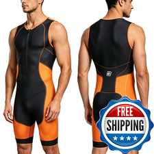 Cglrybo Triathlon Suits Mens One-Piece Sleeveless Trisuits Skin Wet Suit For