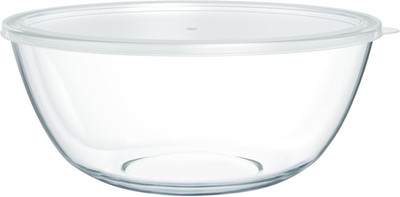 4.7 Qt Extra Large Glass Mixing Bowls Clear Glass Salad Cooking Bowls for Kitche