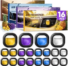 16 Pack Car Air Freshener Vent Clips 4 Plant-based Scents Car Fresheners