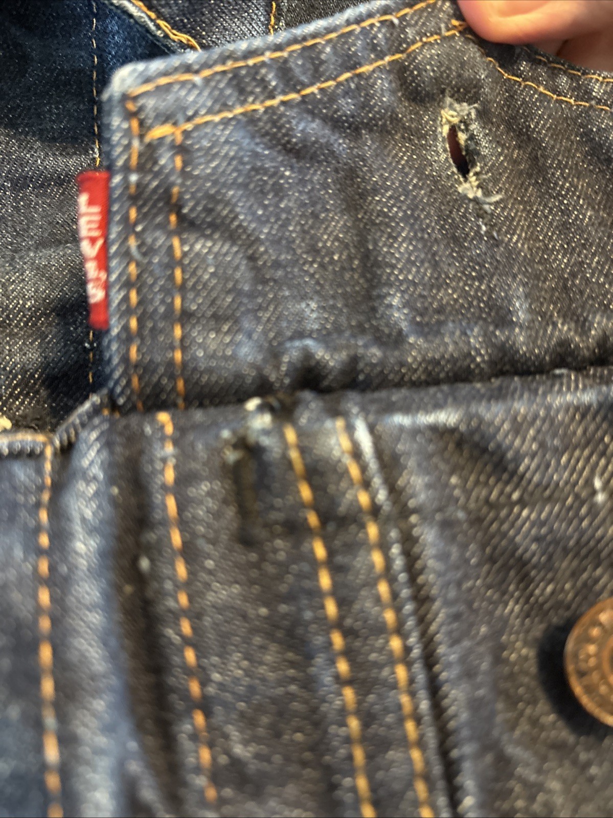Levi's 60s 70s 70505 BIG E Button Back Stamp 524 Deni… - Gem